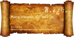 Margineanu Ödön névjegykártya